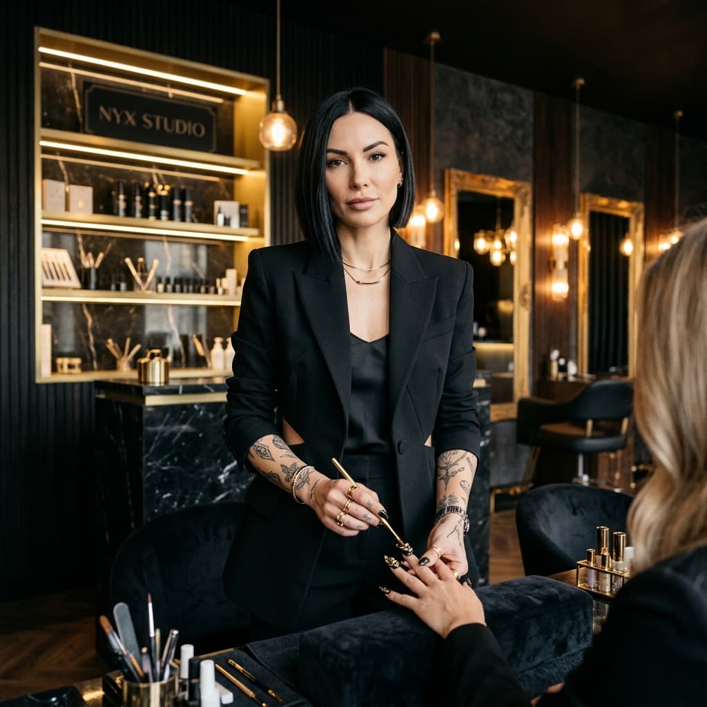 Nyx Sterling, nail art educator at Talons Nails Academy